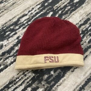 Vintage Nike Florida State Seminoles FSU Garnet And Gold Reversible Beanie‎
